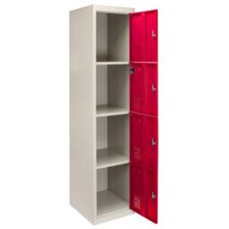 MonsterShop Metal Storage Lockers - Four Doors, Red - thumbnail 5