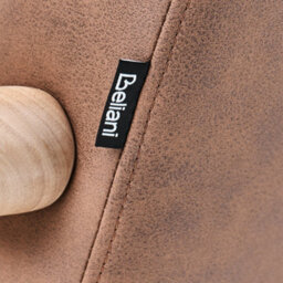 Wyld And Coco Casalux Rocking Armchair Brown Faux Leather With Rubberwood Legs And Armrests, W63 X D96 X H78Cm - thumbnail 7
