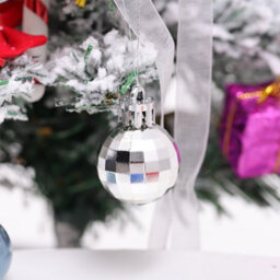 Living And Home 30 Pcs Blue Shatterproof Christmas Decoration Xmas Ornament Christmas Tree Baubles Set With Snowflake Tree Topper - thumbnail 4
