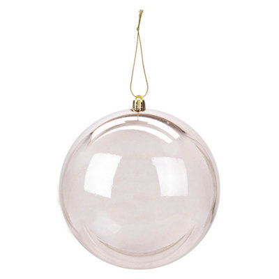 Christmas Bauble Decoration Hanging Tree Ornament X 1 14Cm Rose Gold - image 1