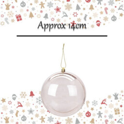 Christmas Bauble Decoration Hanging Tree Ornament X 1 14Cm Rose Gold - thumbnail 2