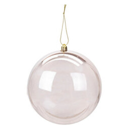Christmas Bauble Decoration Hanging Tree Ornament X 1 14Cm Rose Gold - thumbnail 1