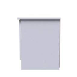 Gloucester Wide 2 Door 2 Drawer Tv Unit In Uniform Grey & White Matt (Ready Assembled) - thumbnail 2