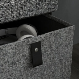 Wyld Haus Varare Dark Grey Fabric 6-Drawer Shoe Storage Bench With Cushioned Seat - thumbnail 7