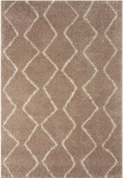 The Rugs Moroccan Shaggy Rugs And Runners Soft Fluffy Wavy Trellis Design High Pile Ivory And Grey Living Room Kitchen Hallway 800