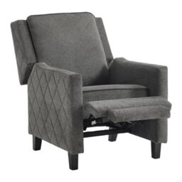 Grey Sofa Pull Out Sleeper Chair Single Upholstered Sofa With Foot Pedal - thumbnail 6