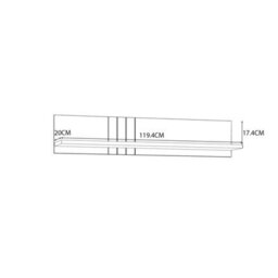 Furniture To Go Grafton Wall Shelf In Cream And Oak - thumbnail 6
