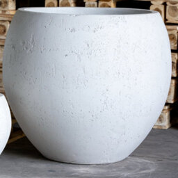 Jōbū Jobu Home - 110Cm Xxl Sphere Planter For Feature Trees - 686L Orbello - White Mist (White Pale Grey Cool Neutral) - thumbnail 2