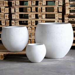 Jōbū Jobu Home - 110Cm Xxl Sphere Planter For Feature Trees - 686L Orbello - White Mist (White Pale Grey Cool Neutral) - thumbnail 1