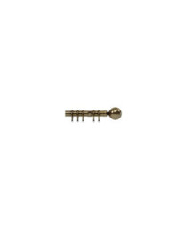 28mm  Nikola Ball End Metal Curtain Pole Set - Antique Brass - thumbnail 1