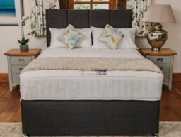 Divan Base Direct Super Paris Orthopaedic Backcare Sprung Divan Bed Set 2Ft6 Small Single 2 Drawers Side - Naples Slate - thumbnail 3