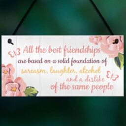 Red Ocean Friendship Sign Best Friend Hanging Plaque Thank You Gift Chic Floral Bff Signs Special Present - thumbnail 7