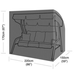 Heavy-Duty Waterproof Swing Seat Cover, Hammock Protector With Zipped Front And Woven Polyethylene Material - thumbnail 3