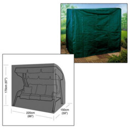 Heavy-Duty Waterproof Swing Seat Cover, Hammock Protector With Zipped Front And Woven Polyethylene Material - thumbnail 4