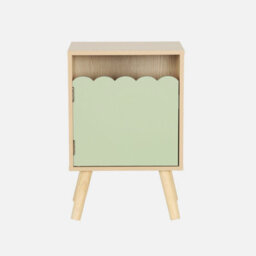 Sweeek - Children's Bedside Table Wood Decor 1 Door Green 34X23.5X52 Cm - Azur - thumbnail 2