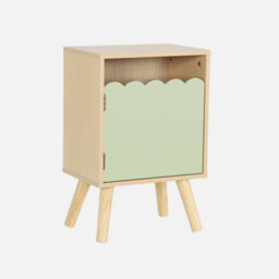 Sweeek - Children's Bedside Table Wood Decor 1 Door Green 34X23.5X52 Cm - Azur