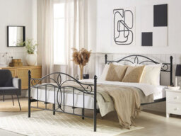 Beliani Bed Metal Antlia 180 X 200 Cm (Eu Super King) Black - thumbnail 2