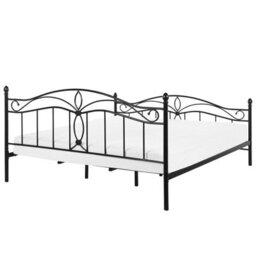 Beliani Bed Metal Antlia 180 X 200 Cm (Eu Super King) Black - thumbnail 6