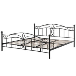 Beliani Bed Metal Antlia 180 X 200 Cm (Eu Super King) Black - thumbnail 4