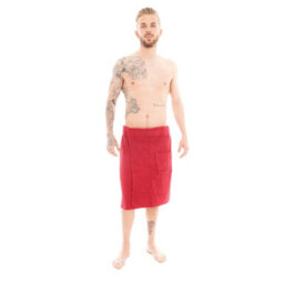 Keanu Mens Wrap Towel Red (S-M) - thumbnail 3