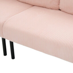 Abrihome Oversized Loveseat, Modern & Plush Double-Seater Sofa, Cozy Bedroom Sofa With Metal Legs & Side Pockets For Living Room, Pink - thumbnail 7