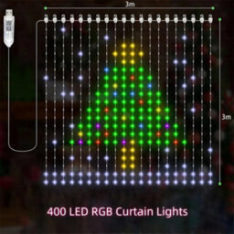 Latto Home Programmable Smart Curtain Lights 3M X 3M, Rgb Led Display With Diy Messages, Patterns & App Control - thumbnail 4