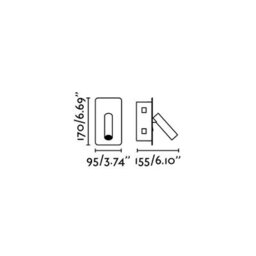 Luminosa Lighting Luminosa Suau Integrated Led Reading Light Wall Light Gold, 3000K - thumbnail 2