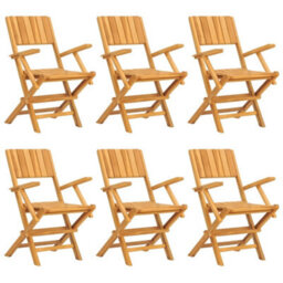 Berkfield 7 Piece Garden Dining Set Solid Wood Teak - thumbnail 3