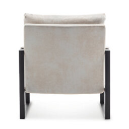 Faux Leather Suede Cream Graziana Accent Chair - thumbnail 6