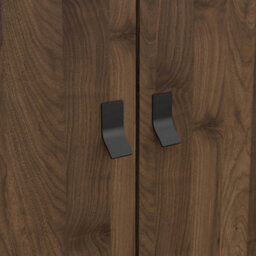Wyld Haus Juno Black And Walnut 3-Door Wardrobe With 3 Drawers - thumbnail 7
