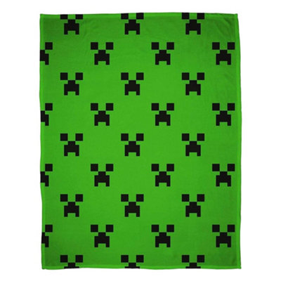 Minecraft Fleece Creeper Blanket Green/black (150Cm X 100Cm) - image 1