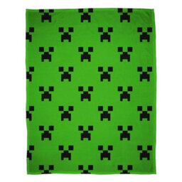 Minecraft Fleece Creeper Blanket Green/black (150Cm X 100Cm) - thumbnail 1
