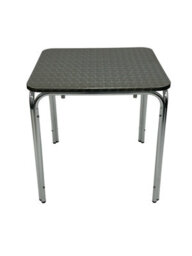 Square Stacking Aluminium Table, 70Cm Square Aluminium Tables, 4 Legs Be Furniture - thumbnail 2