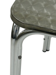 Square Stacking Aluminium Table, 70Cm Square Aluminium Tables, 4 Legs Be Furniture - thumbnail 4