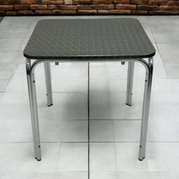 Square Stacking Aluminium Table, 70Cm Square Aluminium Tables, 4 Legs Be Furniture - thumbnail 1