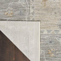 Light Grey Traditional Bordered Persian Floral Rug For Living Room Bedroom And Dining Room-69Cm X 310Cm - thumbnail 7