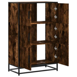 Walplus Highboard Smoked Oak 68X35X106.5 Cm Engineered Wood And Metal - thumbnail 7