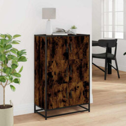 Walplus Highboard Smoked Oak 68X35X106.5 Cm Engineered Wood And Metal - thumbnail 3