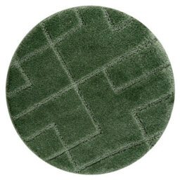 RugsX Bathroom Rug Supreme Circle Lines, Non-Slip, Soft - Green Circle 100 Cm - thumbnail 4