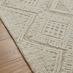 Melrose 100% Wool Made Beige Ivory Contemporary Design Indoor Medium Area Rug 120/170Cm - thumbnail 3