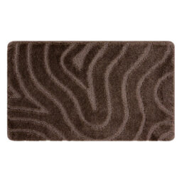 RugsX Bathroom Rug Supreme Waves, Non-Slip, Soft - Brown 60X100 Cm - thumbnail 4