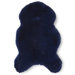 Sheepskin Navy Plain Shaggy Rug, 50mm Thickness Modern Rug, Luxurious Rug For Living Room, & Dining Room-60Cm X 90Cm (Single) - thumbnail 1