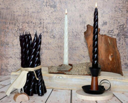 "SolaDirect Tapered Dinner Candles, Table Spiral Candles, Pack Of 10, Decorative Household Candles, Up To 7 Hours, 23 Cm / 9"" (Cappuccino)" - thumbnail 7