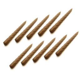 "SolaDirect Tapered Dinner Candles, Table Spiral Candles, Pack Of 10, Decorative Household Candles, Up To 7 Hours, 23 Cm / 9"" (Cappuccino)" - thumbnail 5