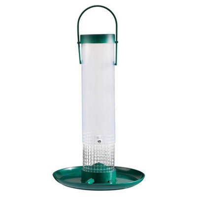 "Garden Gear Supa Hanging Bird Feeder 12"" Suet Pellet Food Holder With Tray For Outdoor Garden For Small Birds By Happy Beaks" - image 1