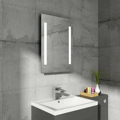 Rinse Bathrooms Illuminated Led Bathroom Mirror 700 X 500mm With Demister Ip44 - image 1