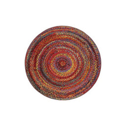 Melrose Tropical Multicoloured Border Design Area Round Rug Mat 135X135Cm - thumbnail 5