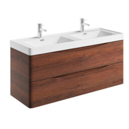 Plum&clay Eden Redwood Wall Hung Vanity Unit With Ceramic Basin (W)1200mm - thumbnail 3