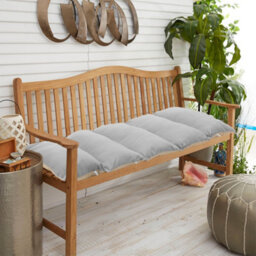 Thehotsale Grey Brushed Fabric Removable Folding Lounge Rocking Chair Cushion 125Cm W X 59Cm D - thumbnail 1