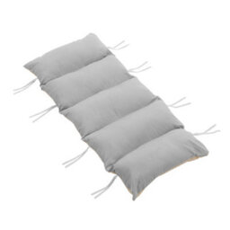 Thehotsale Grey Brushed Fabric Removable Folding Lounge Rocking Chair Cushion 125Cm W X 59Cm D - thumbnail 3